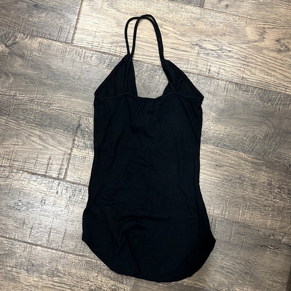 Express One Eleven Ribbed Black Tank Top - Picture 6 of 6
